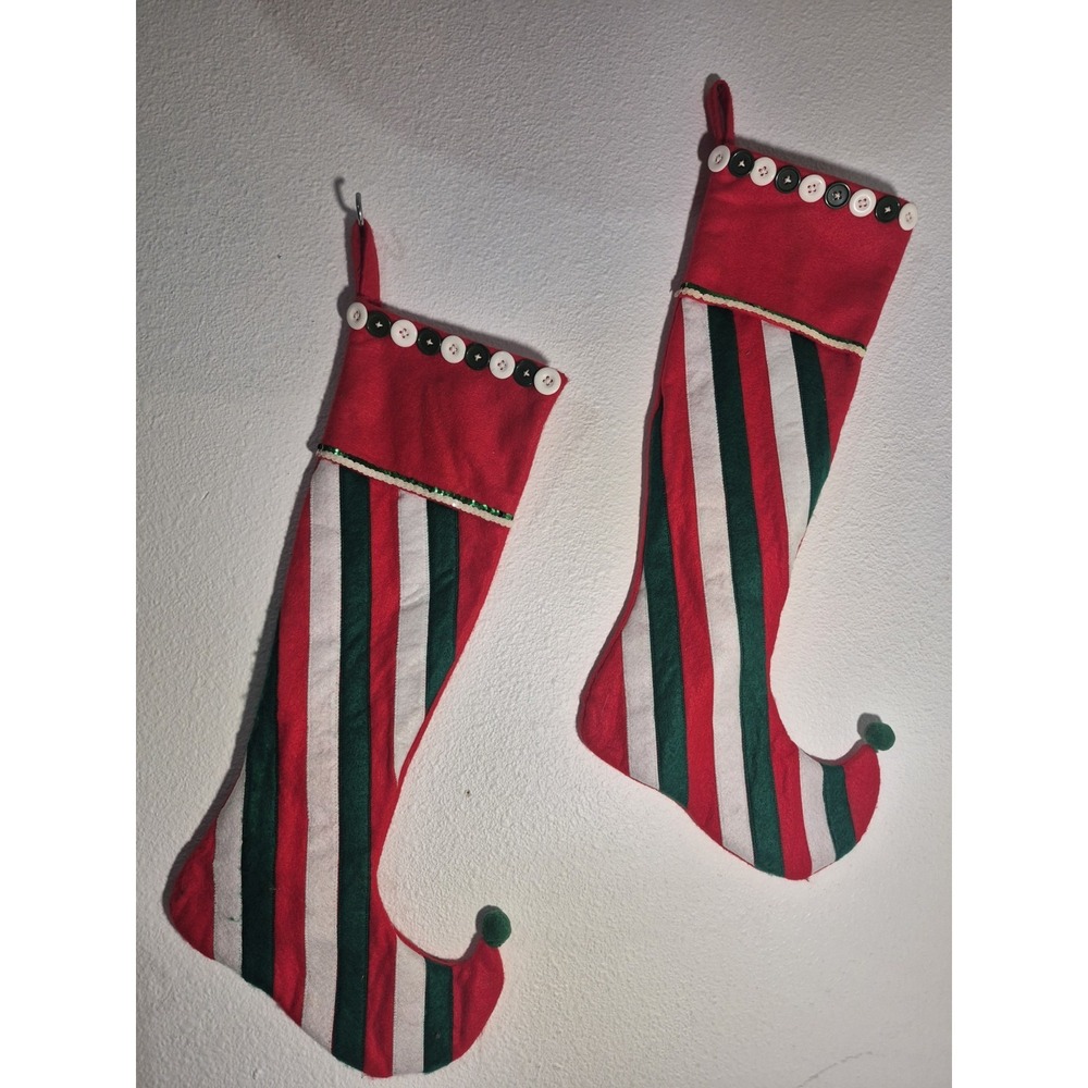 Vintage Early 90's Christmas Stocking Set